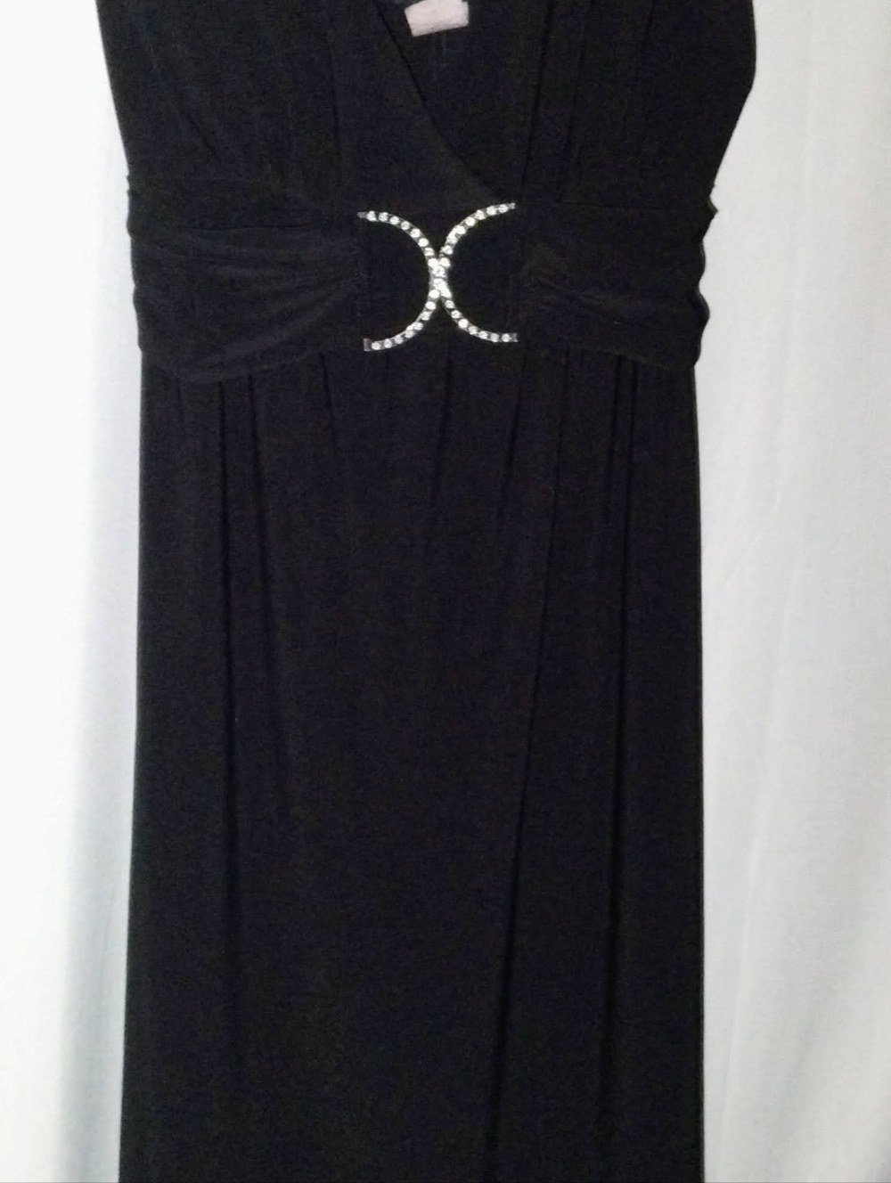 Diamond Rhinestone Black Dress American City Wear Medium